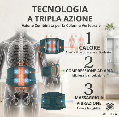 Reluxa – Supporto Schiena a Vibrazione per un Sollievo in 15 Minuti